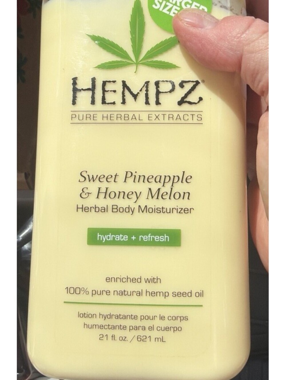 HEMPZ Sweet Pineapple And Honey Melon HERBAL EXTRACTS BODY MOISTURIZER LOTION 21
